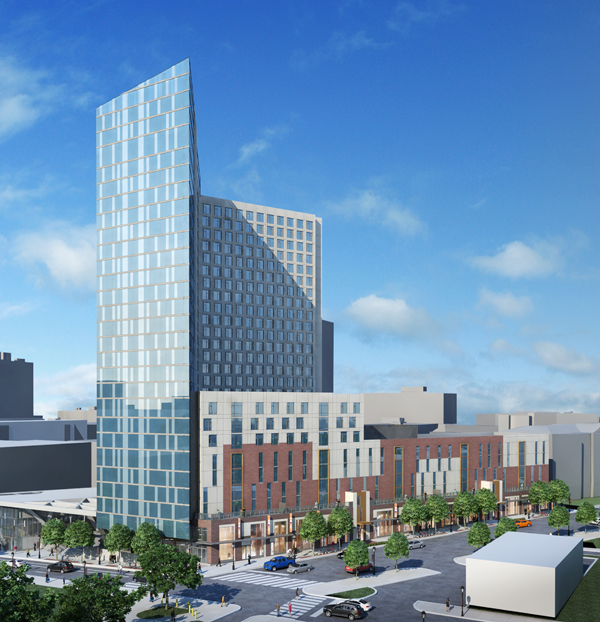 Rendering of Drexel's new mixed-use development at Lanaster Avenue and 34 Street